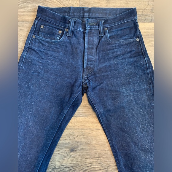 Pure Blue Japan/ Syoaiya Co. XX-007 Double Indigo Slim Straight Raw - Picture 3 of 5